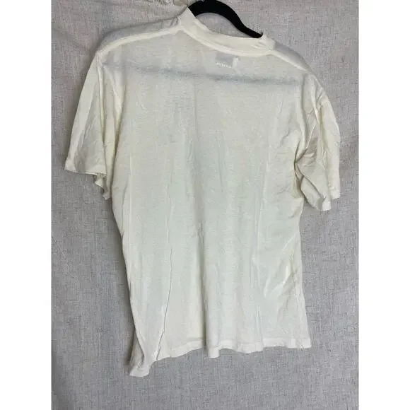 Anine Bing Ashton Vintage Cream Bing Tee Size Small - Picture 4 of 14